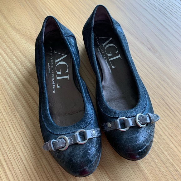 AGL cap toe ballet flat Sz 34.5 - Picture 1 of 3